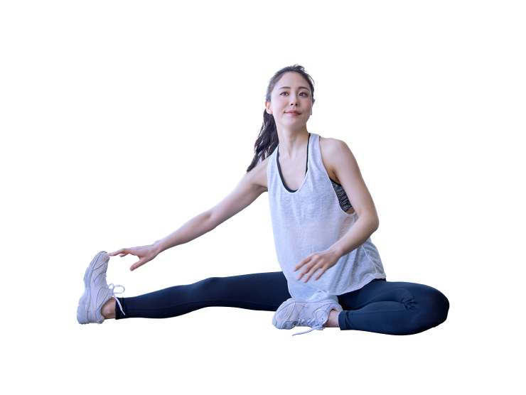 ストレッチをする女性