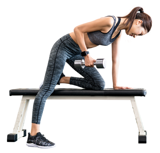 運動をする女性